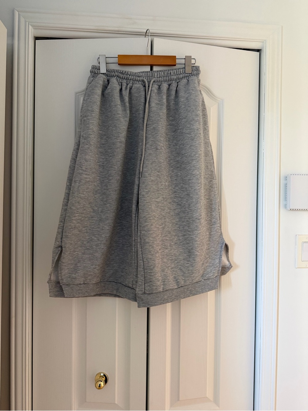 Women's Grey Drawstring Bermuda Shorts